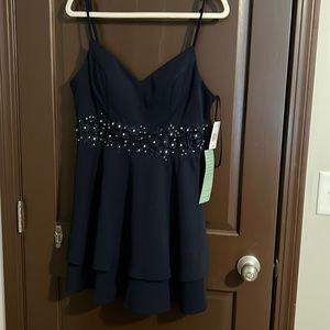 Navy cutout dress